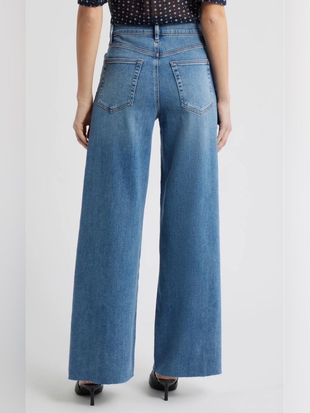 Frame Le Slim Palazzo High-Rise Wide Leg Jeans Size 26 - Picture 2 of 7
